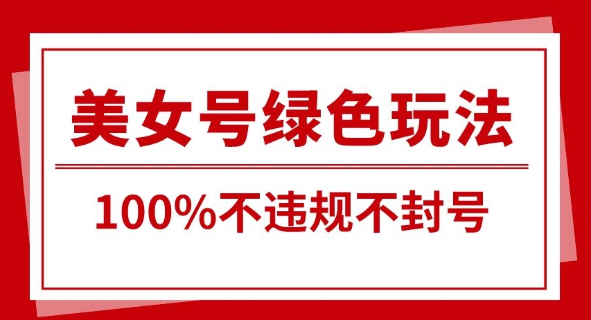 美女号引流变现新玩法，长期蓝海纯绿色，不封号不违规，每日收益500+